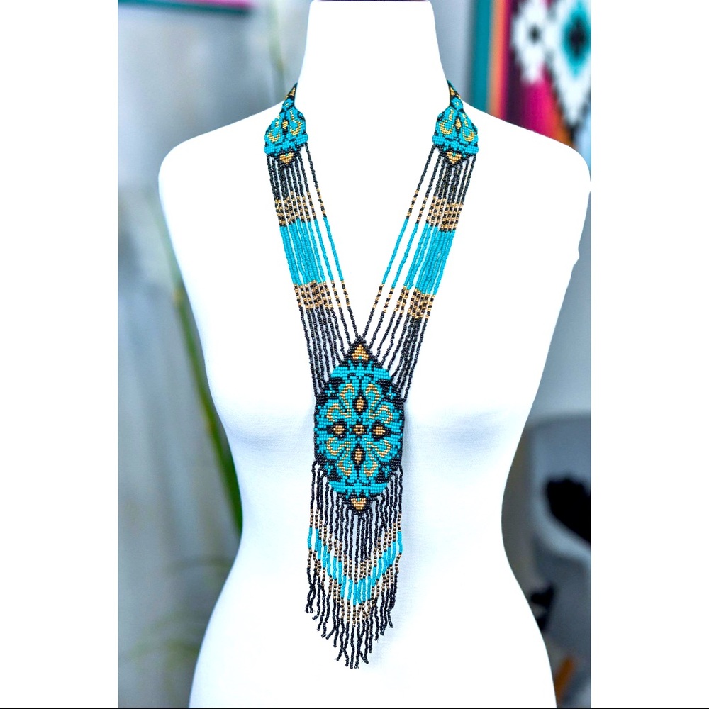 🆕Cheyenne Seed Bead Navajo Necklace